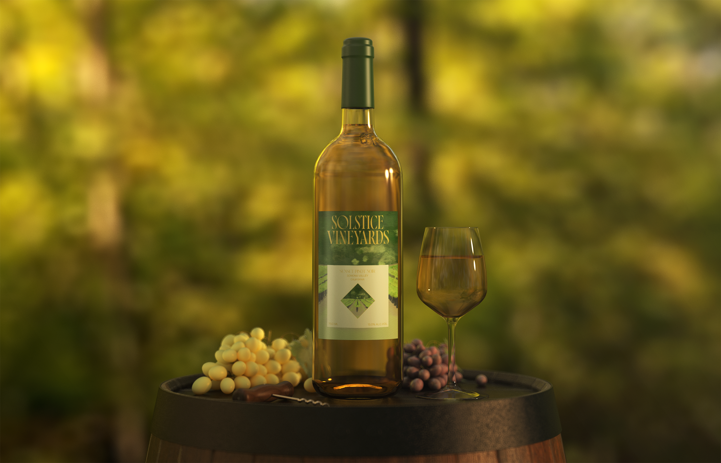 Solstice Vineyards Brand identity design