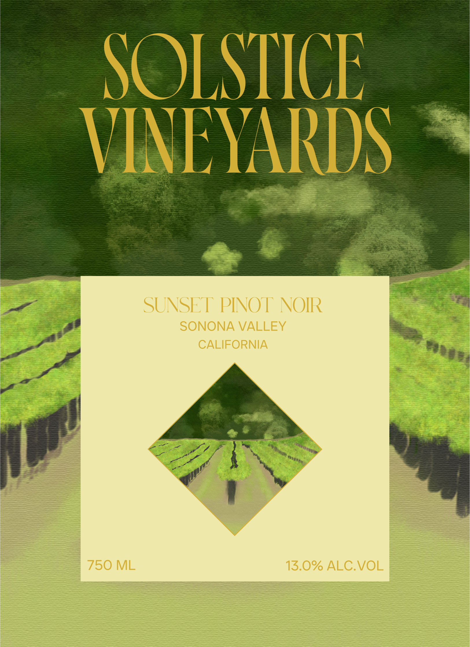 Solstice Vineyards Brand identity design
